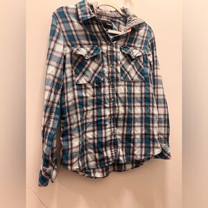 Hurley Flannel Button Up with Hood